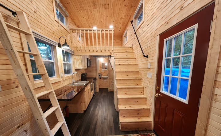 ADU Tiny Home Natural Wood Interior